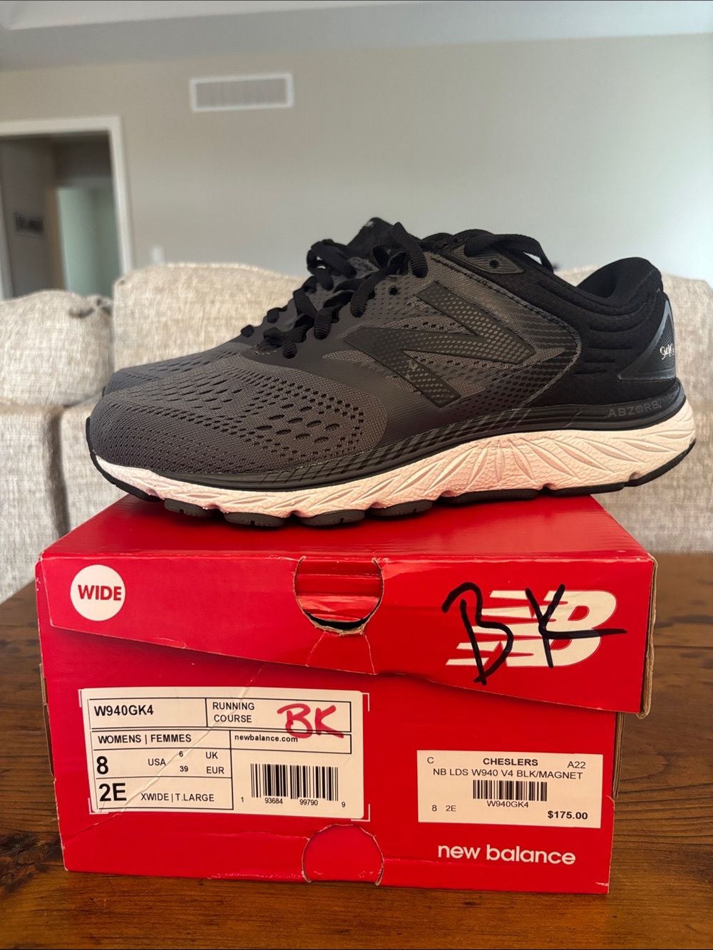 New Balance W940 2E XWide Black, White Magnet Women's Running Sneakers